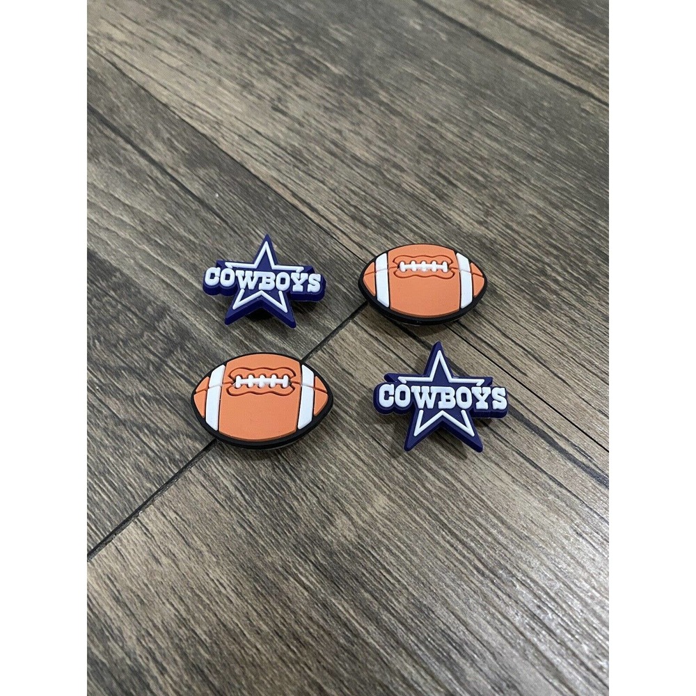 Dallas Cowboys Football Team Charm For Crocs Shoe Charms - 4 Pieces